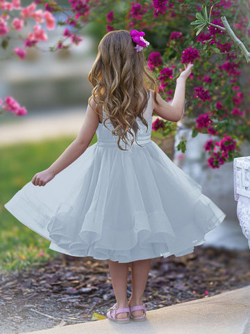 Ball-Gown/Princess Tulle Knee-length Flower Girl Dress