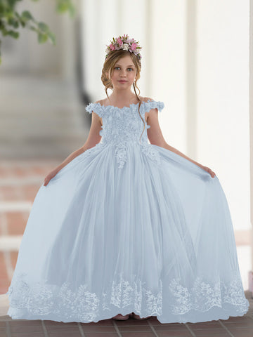 Ball-Gown/Princess Lace Sweep Train Pink Birthday Dress