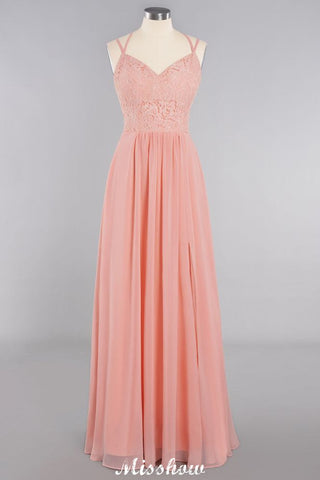 Spaghetti Slim Side Split Bridesmaid Dress Sky Blue V-Neck Wedding Party Dress