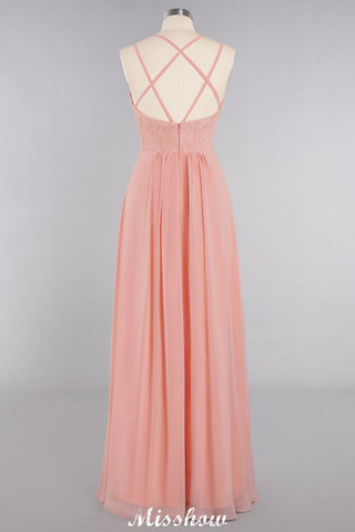 Spaghetti Slim Side Split Bridesmaid Dress Sky Blue V-Neck Wedding Party Dress