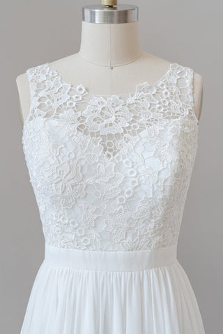 Straps Lace A-line Boho Wedding Dress