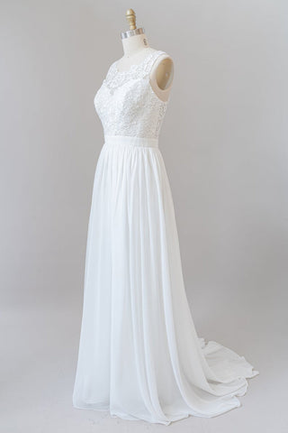 Straps Lace A-line Boho Wedding Dress