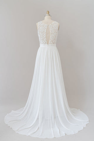 Straps Lace A-line Boho Wedding Dress