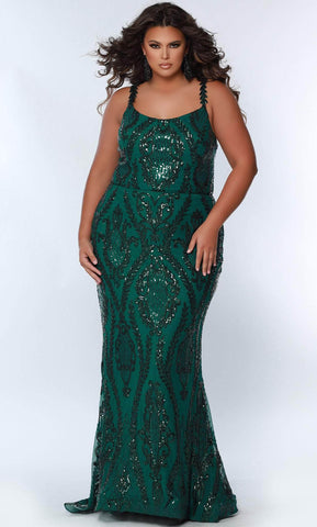 Sequined Scoop Formal Gown