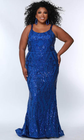 Sequined Scoop Formal Gown