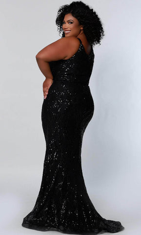 Sequined Scoop Formal Gown
