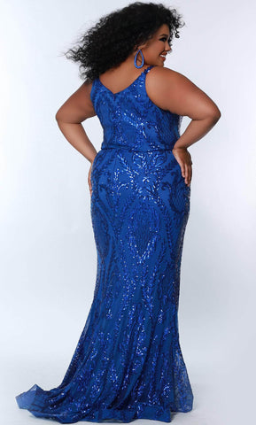 Sequined Scoop Formal Gown