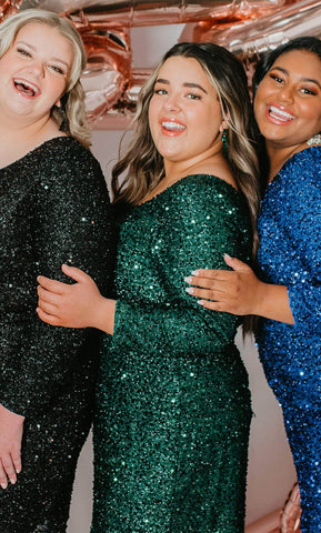 Vestido de fiesta asimétrico con lentejuelas