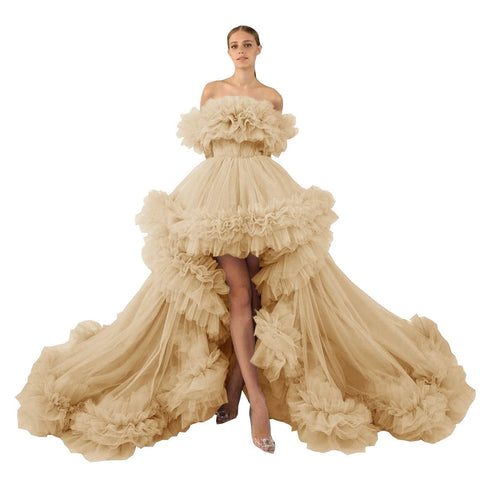 Puffy Ruffles Maternity Tulle Robe