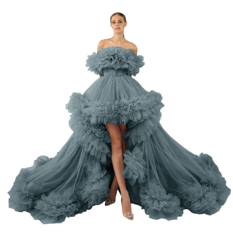 Puffy Ruffles Maternity Tulle Robe