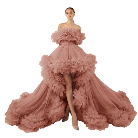 Puffy Ruffles Maternity Tulle Robe