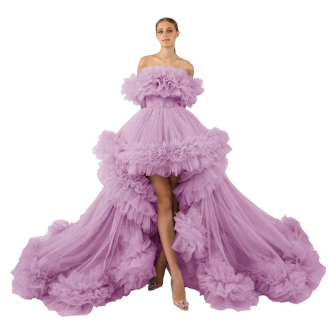 Puffy Ruffles Maternity Tulle Robe