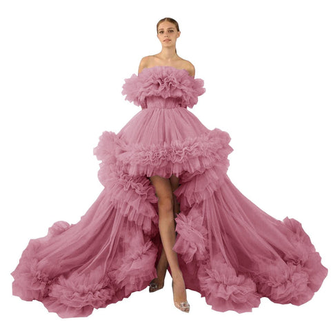 Puffy Ruffles Maternity Tulle Robe