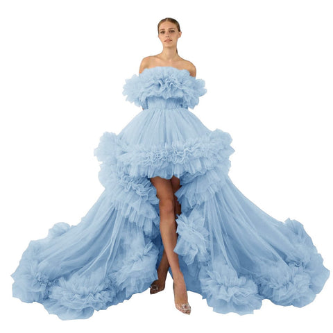 Puffy Ruffles Maternity Tulle Robe