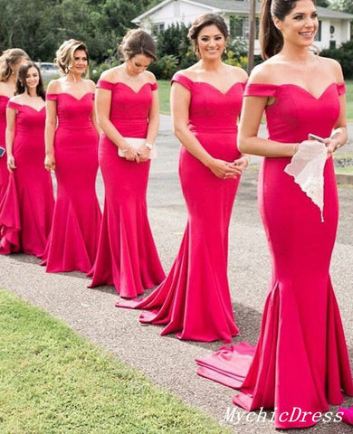 Baoleely UK Red Bridesmaid Dresses 2024 Long Mermaid Boho Wedding Guest Dresses