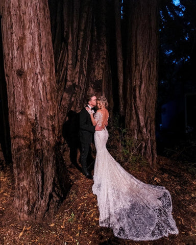 Vintage Lace Mermaid Wedding Dresses with Long Sleeves
