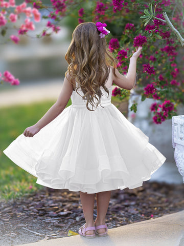 Ball-Gown/Princess Tulle Knee-length Flower Girl Dress