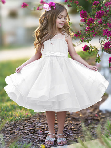 Ball-Gown/Princess Tulle Knee-length Flower Girl Dress