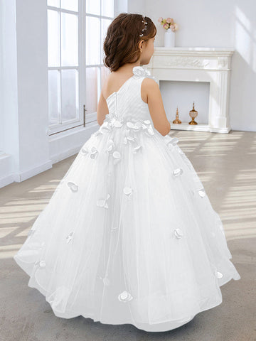 Ball-Gown/Princess Tulle Floor-length Flower Girl Dress